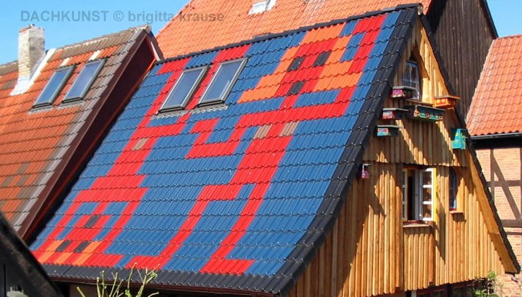 DACHkunst- KUNSTdach - roofart ---brigitta krause DACH-cloisonnagen